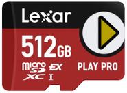 Cartão de memória Lexar 512GB Play PRO MicroSD Express Card