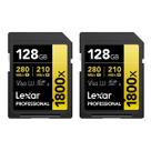 Cartão de memória Lexar Gold Series Professional 1800x 128GB UHS-II