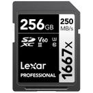 Cartão de Memória Lexar Professional 1667x 256GB SDXC UHS-II Cartão de Memória Lexar Professional 1667x 256GB SDXC UHS-II
