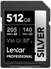 Cartão de memória Lexar Professional Silver SDXC 512GB UHS-I C10 U3