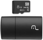 Cartão De Memória Micro Sd 8gb + Adaptador Usb Pen Drive