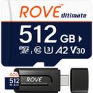 Cartão de Memória microSDXC ROVE Ultimate 512GB com Adaptador USB 3.2 Tipo C