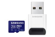 Cartão de memória SAMSUNG PRO Plus + Reader 256GB microSDXC