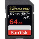 CARTÃO DE MEMÓRIA SANDISK 64GB EXTREME PRO SDHC - 170MB/s