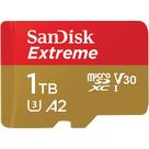 Cartão de Memória SanDisk Extreme MicroSDXC 1TB até 190MBs com Adaptador SD