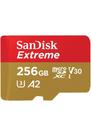 Cartão de Memória SanDisk Extreme microSDXC 256GB - UHS-I C10 U3 V30