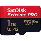 Cartão de Memória SanDisk Extreme PRO MicroSDXC 1TB UHSI U3 V30 A2 até 200MBs