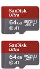 Cartão de memória SanDisk microSDXC Ultra UHS-1 128GB (2x64GB)