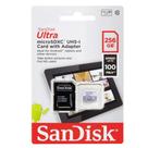 Cartão de Memória SanDisk Ultra MicroSD UHS I 256GB 100MBs Com Adaptador