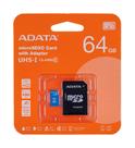Cartao de memoria sd adata class 10uhsi 64gb micro + adaptador ausdx64guicl10a1ra1