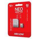 Cartão De Memória Sd Hiksemi Micro Sdxc 64Gb Class 10 Uhsi 90Mb/S C/ Adaptador Hs-Tf-C1-64G-Adapter