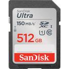 Cartão de Memória SD Sandisk Ultra 150 MB/s C10 U1 512 GB (SDSDUNC-512G-GN6IN) Cartão de Memória SD Sandisk Ultra 150 MB/s C10 U1 512 GB (SDSDUNC-512G-GN6IN)