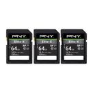 Cartão de Memória SDXC PNY Elite-X 64GB - Classe 10, U3, V30
