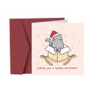 Cartão De Natal Fofo Com Tema De Gato E Envelope Para Amantes De Gatos - Cartão De Presente Cartão De Natal Fofo Com Tema De Gato E Envelope Para Amantes De Gatos - Cartão De Presente