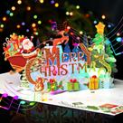 Cartão de Natal Yinqing Feliz Natal com luz e música Cartão de Natal Yinqing Feliz Natal com luz e música