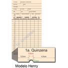 Cartão de Ponto Palha HENRY com CNPJ - Pacote com 100 Unidades