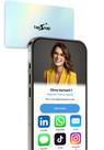 Cartão de visita digital TapSnap Confeti Card iPhone e Android