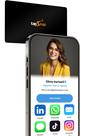 Cartão de visita digital TapSnap - Sem assinatura - Toque para compartilhar - Smart NFC/QR - Cartão de visita personalizado - iPhone e Android (preto)
