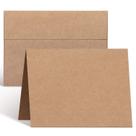Cartão e envelopes Ohuhu Brown Kraft, pacote 100, 5x7in