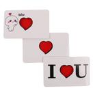 Cartão Magic Trick Snap Change Heart Reveal com mensagem de amor