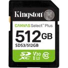 Cartão memória kingston sd xc 512gb 150mb/s uhs-i v30 sds3/512gb
