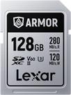 Cartão memória lexar sd xc 128gb 280mb/s uhs-ii v60 armor silver pro lsdamsp128g-rnnng
