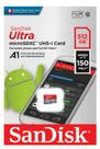 Cartão Memória Micro Sd Sandisk 512gb Microsd Ultra 150mbs