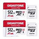 Cartão Micro SD Gigastone 512 GB, pacote com 2 câmeras e 100 MB/s Cartão Micro SD Gigastone 512 GB, pacote com 2 câmeras e 100 MB/s