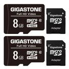 Cartão Micro SD Gigastone 8GB (2 Unidades) - Full HD - 85 MB/s