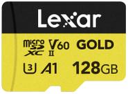 Cartão Micro SD Lexar 128 GB Dourado UHS-II V60 A1 280 MB/s