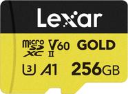 Cartão Micro SD Lexar 256GB Dourado UHS-II U3 V60 A1 Cartão Micro SD Lexar 256GB Dourado UHS-II U3 V60 A1