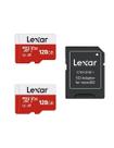 Cartão Micro SD Lexar E-Series 128GB x 2 com adaptador 100MB/s