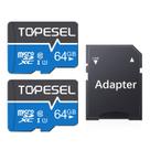 Cartão Micro SD TOPESEL 64GB UHS-I Classe 10, pacote com 2