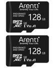 Cartão Micro SDXC ARENTI 128GB, pacote com 2 unidades C10 U3 V30