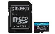 Cartão microSD Kingston Canvas Go Plus 512 GB Classe 10 U3 V30