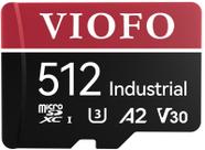 Cartão microSD VIOFO 512GB Industrial - U3 A2 V30 com Adaptador