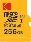 Cartão microSDXC KODAK 256GB UHS-I U3 V30 A1 com adaptador