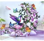 Cartão Pop-Up SENDAPOP Beija-flor 3D para Aniversário e Dia das Mães