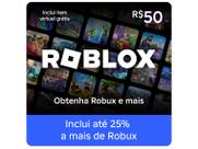 Cartão Presente Digital R$50,00 Roblox 50BRL