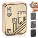 Cartão Push Fidget Slider JUDIXY Metal Poker para adultos (Gold K)