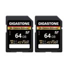 Cartão SD Gigastone 64GB, pacote com 2 câmeras 4K Extreme A2 V30 U3