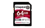 Cartão SD Kingston Canvas React Plus 64GB SDXC UHS-II V90 Cartão SD Kingston Canvas React Plus 64GB SDXC UHS-II V90