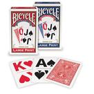 Cartas de baralho, bicicleta, impressão grande, tamanho de ponte (pacote com 2)