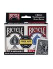 Cartas de baralho: Bicycle Standard Index, preto/vermelho, pacote com 4 Cartas de baralho: Bicycle Standard Index, preto/vermelho, pacote com 4