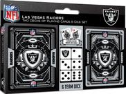 Cartas de baralho e pacotes de dados Masterpieces NFL Las Vegas Raiders Cartas de baralho e pacotes de dados Masterpieces NFL Las Vegas Raiders