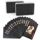 Cartas de baralho LotFancy Black Poker Waterproof com estojos x2