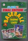 Cartas de Beisebol Fleer 1993 Final Edition - Conjunto com 310 Cartas