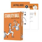 Cartas de Entrenamiento ELAORY con Pelota de Estabilidad 62 Ejercicios para Mujeres y Hombres