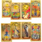 Cartas de tarô KIINO 78 Gold Foil com guia para iniciantes