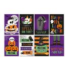 Cartaz Decorativo de Halloween 25cm x 35cm - 8 Unidades